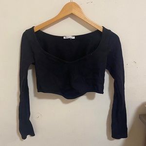 Zara black crop top
